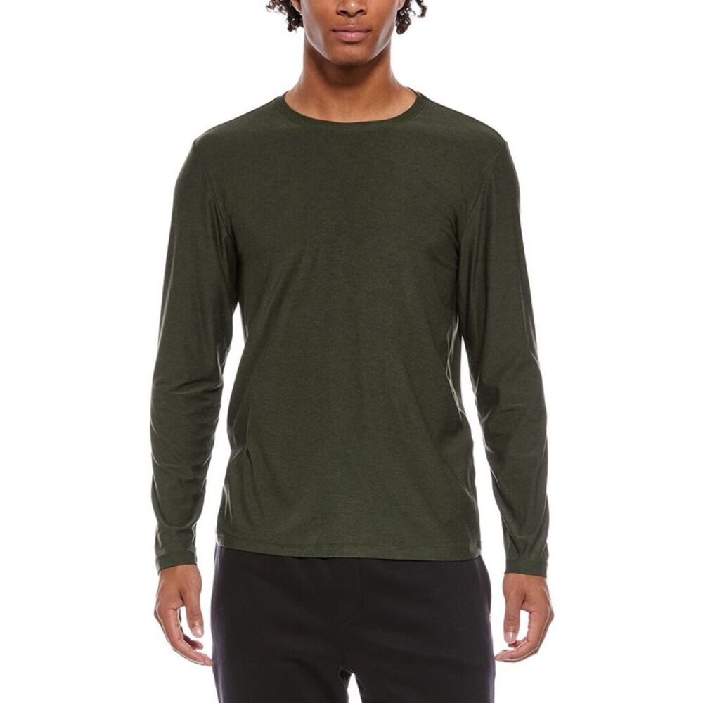 Beyond Yoga Mens  Always Beyond Long Sleeve Crewneck Top, Green